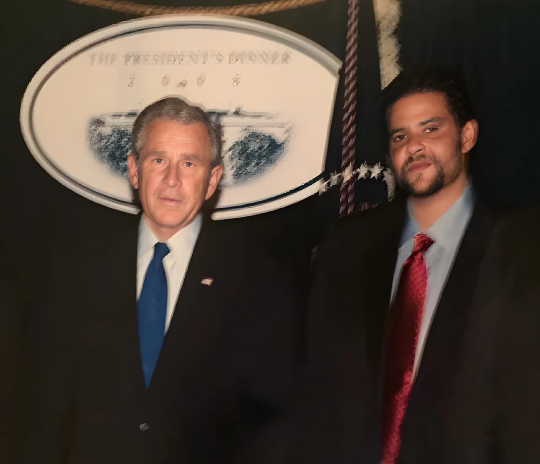 With President George W. Bush